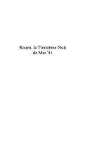 Cover of: Rouen, la trentième nuit de mai '31