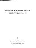 Cover of: Beiträge zur Archäologie des Mittelalters by Gerhard Bauchhenss