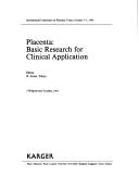 Cover of: Placenta by International Conference on Placenta (1990 Tokyo, Japan)