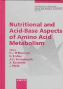 Cover of: Nutritional and acid-base aspects of amino acid metabolism: 7th International Ammoniagenesis Workshop, Galway, May 20-23, 1996