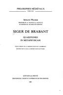 Cover of: Quaestiones in metaphysicam