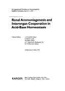 Renal ammoniagenesis and interorgen cooperation in acid-base homeostasis by International Workshop on Ammoniagenesis (6th 1993 Mortola, Italy), A. Tizianello, G. Baverel