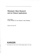 Cover of: Metastasis: Basic Research and Its Clinical Applications (Contributions to Oncology/Beitrage Zur Onkologie, Vol 44)