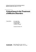 Cover of: Critical Issues in the Treatment of Affective Disorders (International Academy for Biomedical and Drug Research)