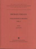 Cover of: Michaelis Pselli Philosophica minora