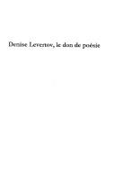 Cover of: Denise Levertov: Le don de poesie (Collection Critiques litteraires)