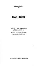 Cover of: Don Juan: Piece en 3 actes et 4 tableaux (Espace nord)
