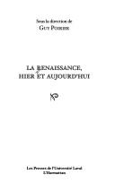 Renaissance, hier et aujourd'hui  (La) by Guy Poirier