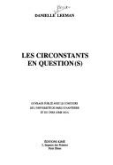 Cover of: Les circonstants en question(s)