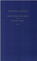 Cover of: Liber de philosophia prima, sive, Scientia divina