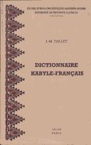 Cover of: Dictionnaire Kabyle-Frangais. Parler Des Ait Mangellat (Algirie). Ms1 (Etudes Ethno-Linguistiques Maghreb-Sahara,)