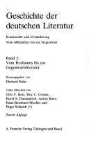 Cover of: Geschichte der deutschen Literatur: Kontinuität und Veränderung vom Mittelalter bis zur Gegenwart
