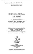 Cover of: Diorama social de Paris by Kozlovskiĭ, Petr Borisovich kni͡azʹ