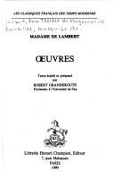 Cover of: Euvres (Les Classiques francais des temps modernes)
