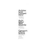 Cover of: Architectural competitions =: Architektur-Wettbewerbe = Concours d'architecture
