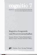 Kognitive Linguistik und Neurowissenschaften by EUCOR-Kolloquium (1998 Freiburg im Breisgau, Germany)