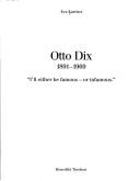 Cover of: Otto Dix: 1891-1969