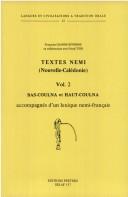 Cover of: Textes nemi, Nouvelle-Calédonie