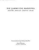 Die Sammlung Marzona by Egidio Marzona, Fuchs, Rainer