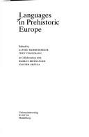 Cover of: Languages in Prehistoric Europe by Alfred Bammesberger, Theo Vennemann