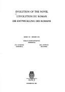 Cover of: Evolution of the novel =: L'évolution du roman