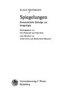 Cover of: Spiegelungen: romanistische Beiträge zur Imagologie