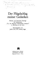 Der Flügelschlag meiner Gedanken by Symposium "Tage der Kärntner Slowenischen Literatur" (1987 Philipps-Universität Marburg)