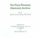 Cover of: The Piers Plowman Electronic Archive: 3. Oxford, Oriel College, MS 79 (O) on CD-Rom (individual use) (SEENET)