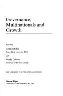Cover of: Governance, Multinationals And Growth (New Horizons in International Business) by 