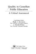 Cover of: Quality in Canadian public education: a critical assessment