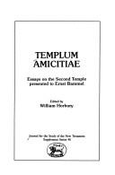 Templum Amicitiae by Ernst Bammel, William Horbury