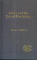 Cover of: Elisha and the end of prophetism