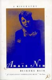Cover of: Anais Nin a Biography by Deirdre Bair