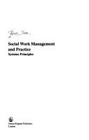 Cover of: Social work management and practice: systems principles
