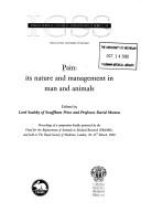 Cover of: Pain: Its Nature And Management in Man And Animals (International Congress and Symposium Series)