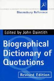 Cover of: Dictionary of Quotations (Bloomsbury Reference) by John Daintith