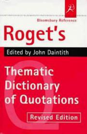 Cover of: Bloomsbury Thematic Dictionary of Quotations (Bloomsbury Reference) by John Daintith