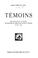 Cover of: Témoins
