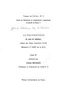 Cover of: Le Policraticus de Jean de Salisbury, traduit par Denis Foulechat (1372), (manuscrit no 24287 de la B.N.) livre IV (Travaux du C.R.A.L)