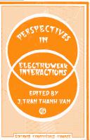 Cover of: Perspectives of electroweak interactions by Rencontre de Moriond (20th 1985 Les Arcs, Savoie, France).