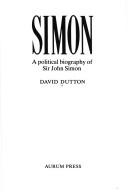 Cover of: Political Biography of Sir John Simon