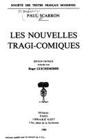 Cover of: Les nouvelles tragi-comiques (Societe des textes francais modernes) by Scarron Monsieur