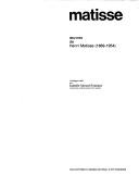 Cover of: Matisse: œuvres de Henri Matisse, 1869-1954 : catalogue