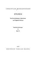 Cover of: Stufen by Christian Morgenstern, Christian Morgenstern