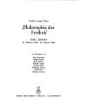 Cover of: Philosophie der Freiheit: Karl Jaspers, 23. Februar 1883-26. Februar 1969 (Schriftenreihe der Universitat Oldenburg)