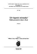 Cover of: Vir ingenio mirandus by edited by William J. Jones, William A. Kelly and Frank Shaw.