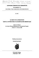 Cover of: Le droit et sa perception dans la littérature et les mentalités médiévales: actes du Colloque du Centre d'études médiévales de l'Université de Picardie, Amiens 17-19 mars 1989