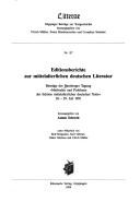 Editionsberichte zur mittelalterlichen deutschen Literatur by Bamberger Tagung "Methoden und Probleme der Edition Mittelalterlicher Deutscher Texte" (1991)