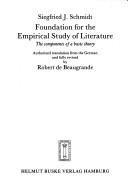 Cover of: Foundation for the empirical study of literature: the components of a basic theory