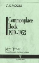 Cover of: Commonplace Book 1919-1953 (Key Texts) by George Edward Moore